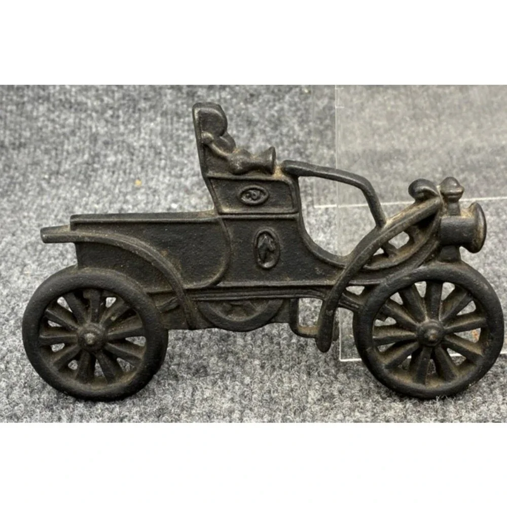 Black Cast Iron Wall Art Decor Vintage Car Automobile Metal Sculpture Lot of 4